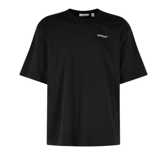 Off-White T-shirt Nera Con Stampa Da Uomo 44MAA120S26J008001