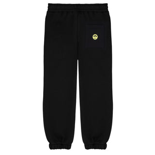 Barrow Pantaloni jogger neri con stampa logo F5BKJUFP246