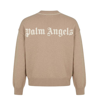 Palm Angels Cardigan Beige Con Logo F6PAJBCA150/1531 Per Bambini