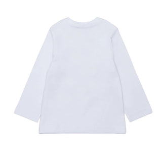 Dsquared2 T-shirt Bianca A Maniche Lunghe DQ3502-D0AJ5-DQ100 Per Neonato