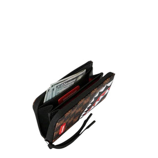 SPRAYGROUND Portafoglio SHARKS IN PARIS WTF BUBBLE BROWN CHECK 910W9302NSZ