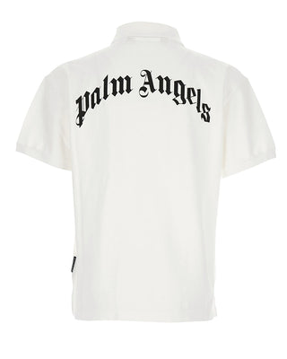 Palm Angels Polo bianca con logo PMGB02AF25FAB0020310