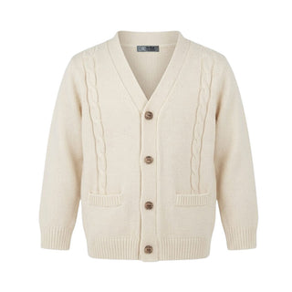 Dottor Kids Cardigan Panna In Cotone Per Bambino DK580PJ