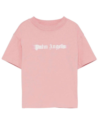 Palm Angels T-shirt rosa in jersey con logo PGAA002F25JER007303B