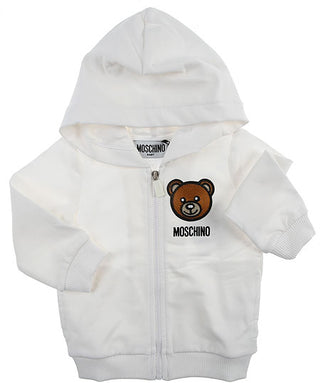 Moschino Felpa con zip e cappuccio MUF03M