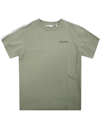 Palm Angels T-shirt verde in jersey con logo PBAA011F25JER0015610