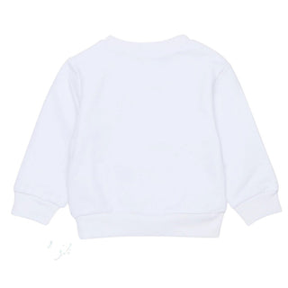 Dsquared2 Felpa Bianca In Cotone Per Neonato DQ3276-D0AGW-DQ100