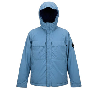C.P. Company Giubbino 100 Grammi Azzurro Con Cappuccio 11CKOS028B