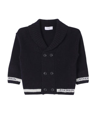 Jeckerson Cardigan blu in misto lana da neonato JN4325