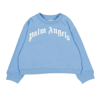 Palm Angels Felpa Celeste Con Logo Per Neonato PBXC001S26FLE002/050