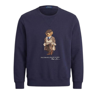 Polo Ralph Lauren Felpa Girocollo Blu Con Polo Bear 710980305001 Per Uomo