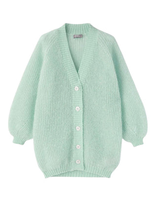 Il Gufo Cardigan in mohair con scollo a V A21GF371EM431
