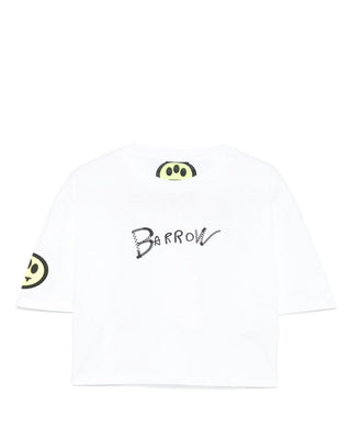 Barrow T-shirt cropped con logo S5BKJGTH149