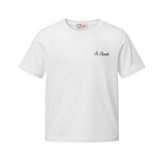 Mc2 Saint Barth T-shirt Bianca Dover Jr Con Logo DOV0002/01837L Per Bambino