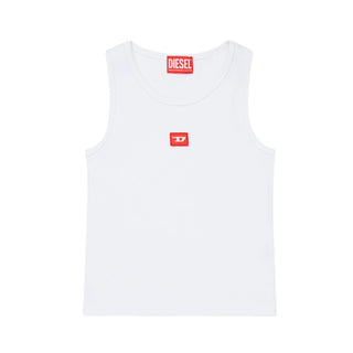 Diesel Canotta Bianca A Costine Con Oval D J02594-KYAZY-K100