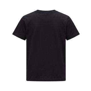 Moncler T-shirt Nera In Jersey Con Logo L29548C00014-999 Per Bambini