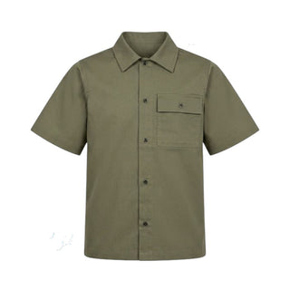Nine:inthe:morning Camicia Verde In Popeline Per Bambino 9JS26-MAX10CLEAN