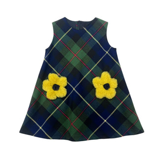 Il Gufo Vestina Scamiciata Tartan Con Fiori A20SC063W3046