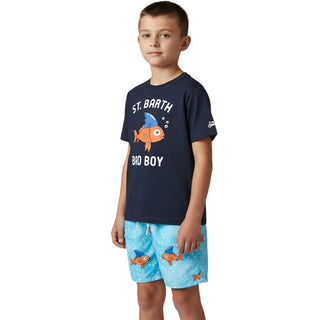 Mc2 Saint Barth Costume Jean Con Stampa Squalo Funny JEA0001/02039L
