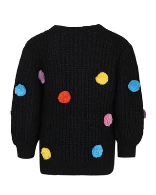 Stella Mccartney Cardigan nero con pon pon TV9C40-Z1529