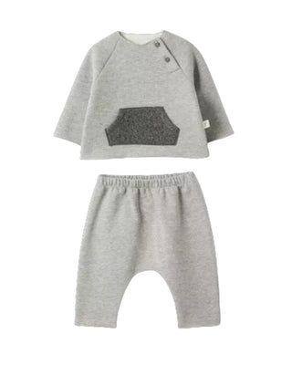 Teddy & Minou Completo grigio da neonato I24CP056M0131