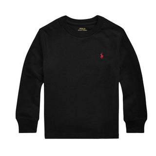 Polo Ralph Lauren T-shirt Nera A Maniche Lunghe 322843804001 Per Bambini