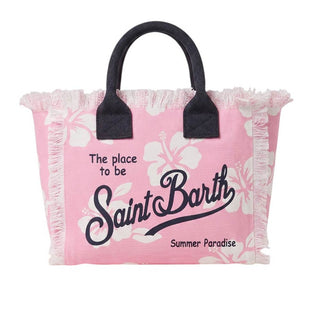 Mc2 Saint Barth Borsa Colette In Canvas Rosa Con Fantasia Floreale COL0001/02274L