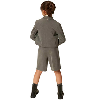 TWINSET Giacca Grigia In Misto Viscosa Con Logo 262GJ2185 Per Bambina