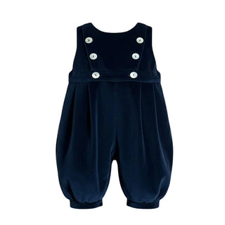 Arc-en-ciel Completo con camicia e salopette blu in velluto 1138B