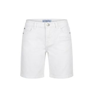 Iceberg Bermuda In Denim Bianco Per Neonato BTICE6111B-V2