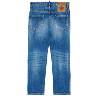Dsquared2 Jeans dritti in denim blu DQ0731-D0AFN-DQ01