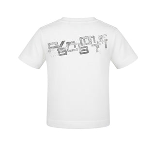 Cesare Paciotti T-shirt Bianca Con Stampa Per Neonato TSP6112B-V2