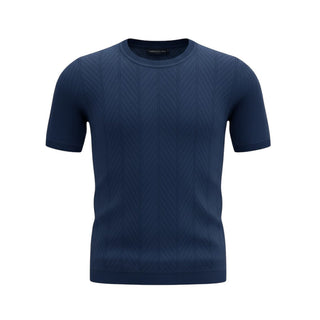 Emanuel Pris T-shirt In Filo Blu Da Bambino ETS3175RB