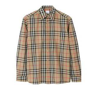 Burberry Camicia In Popeline Con Motivo Vintage Check 8070577