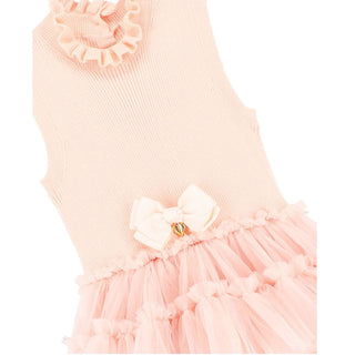 Angel's Face Abito Rosa EUNICE SLEEVELESS KNIT Con Gonna A Balze In Tulle