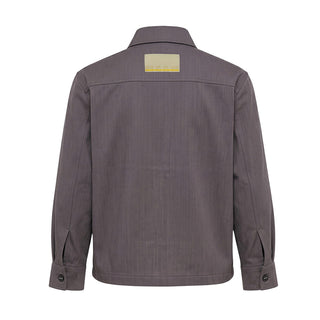 MSGM Camicia Grigia Con Patch Logo F6MSJBSI299/104 Per Bambino