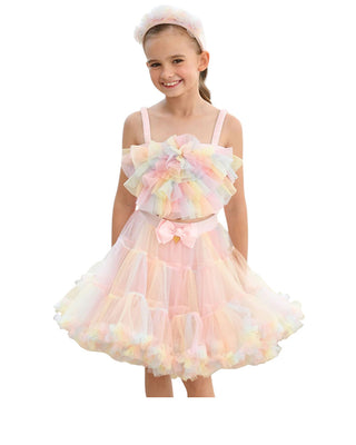 Angel's Face Gonna In Tulle Rainbow PIXIE RAINBOW Da Bambina