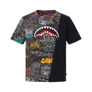 SPRAYGROUND T-shirt Nera Con Stampa SPY1545 Per Bambini