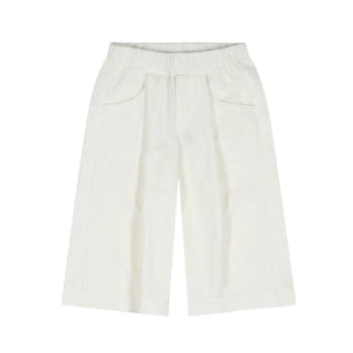 J.o Milano Pantaloni Bianchi In Velluto A Coste 2664N5-01 Per Neonata