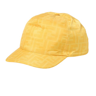 Fendi Cappello Giallo In Nylon Con FF All-Over JUP004-AQRY