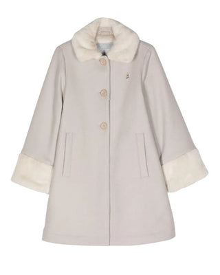 Herno Cappotto beige in twill di lana vergine CA000016G