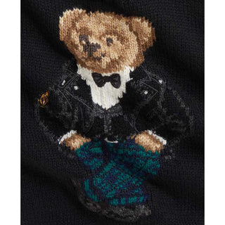 Polo Ralph Lauren Maglia Nera Con Polo Bear 320B29194001 Per Neonato