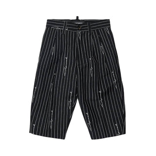 Dsquared2 Pantaloni Eleganti Neri A Righe DQ3495-D0AIF-DQ900 Per Neonato
