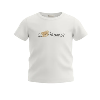 J.o Milano T-shirt Bianca In Jersey Per Neonato 676B4