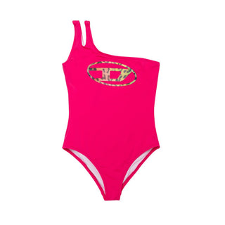 Diesel Costume Intero Fucsia Con Logo Per Bambina J02724-KYAG8-K30E