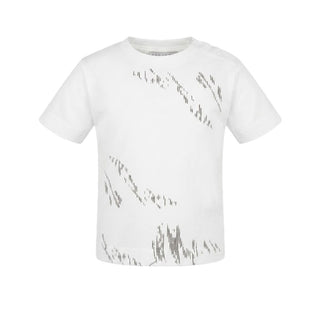 Cesare Paciotti T-shirt Bianca Con Stampa Per Neonato TSP6112B-V2