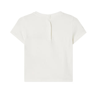 Fendi T-shirt in jersey bianco con stampa orsetto BUI100-ST8