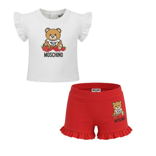Moschino Completo Con T-shirt E Shorts Per Neonata MDG00H-LBA00