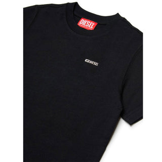 Diesel T-shirt nera a maniche corte con logo J02771-0CATM-K900