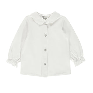 J.o Milano Camicia bianca in jersey da neonata 566X9